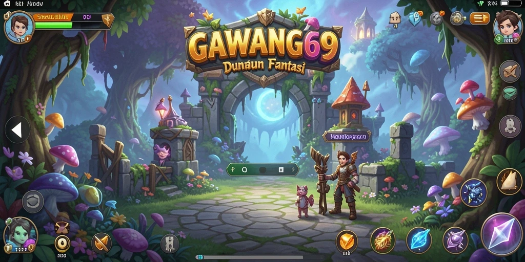 Tampilan gameplay GAWANG69 yang penuh warna dan kreatif.