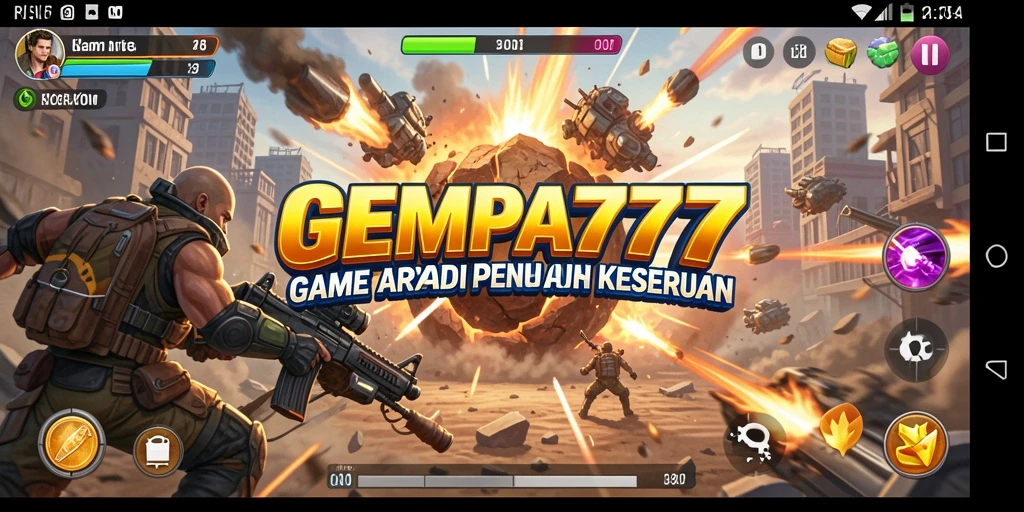 Tangkapan layar GEMPA777 menampilkan aksi seru di game Arcade.
