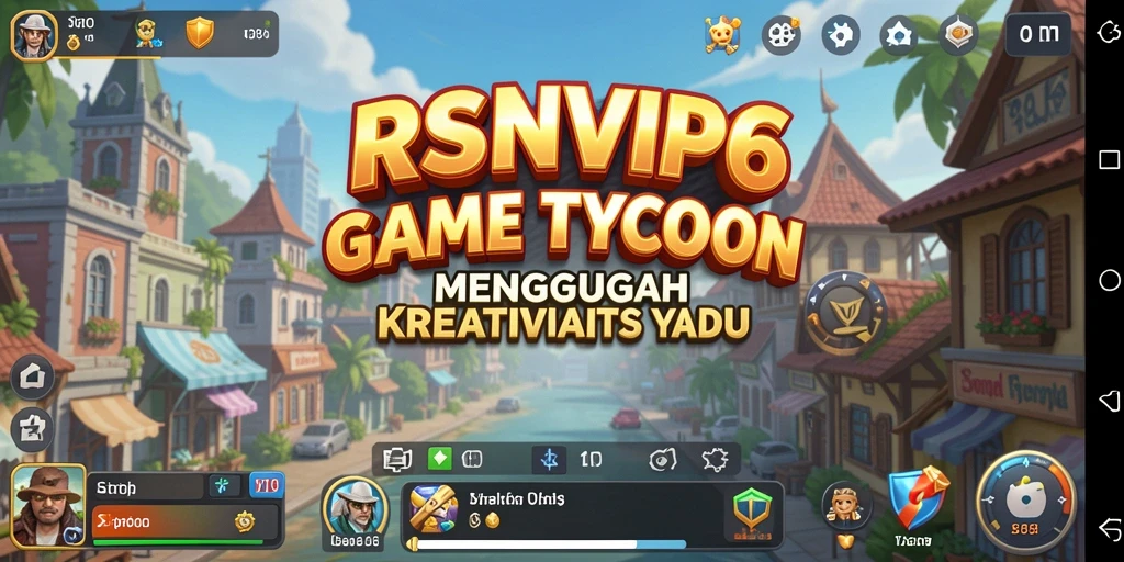 Tangkapan layar gameplay RSNVIP6 menampilkan suasana simulasi bisnis yang dinamis.